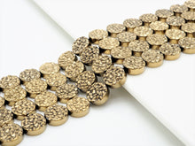 Load image into Gallery viewer, Natural Gold Druzy Style Hematite Beads, S101