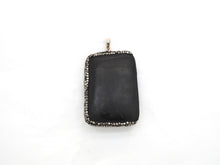 Load image into Gallery viewer, Rare Large Size Black Obsidian Buddha Head Pendant, Pave Crystal Rhinestone Encrusted Buddha Pendant,37x52x10mm,sku#V21