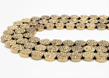 Load image into Gallery viewer, Natural Gold Druzy Style Hematite Beads, S101
