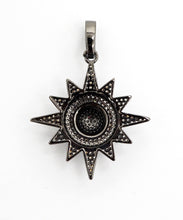 Load image into Gallery viewer, 3D CZ Micro Pave North Star Emblem Pendant/Charm,Cubic Zirco