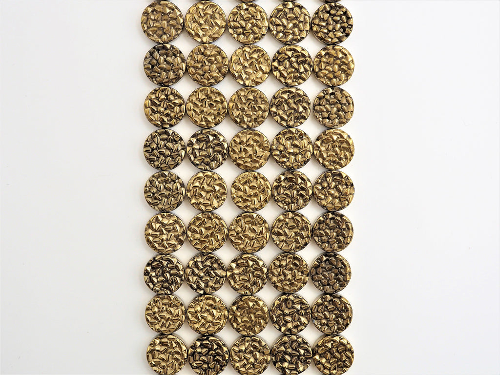 Natural Gold Druzy Style Hematite Beads, S101