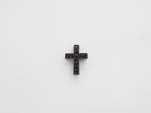 Load image into Gallery viewer, Black CZ Micro Pave On Black Cross Spacer Beads, Cubic Zirconia Cross Space Beads, Cross Charm, 10x13x4mm, SKU#C79