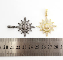 Load image into Gallery viewer, 3D CZ Micro Pave North Star Emblem Pendant/Charm,Cubic Zirco