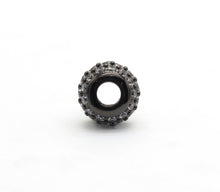 Load image into Gallery viewer, CZ Micro Pave Large Hole Rondelle Beads, Cubic Zirconia Pave Beads, 6mm/8mm/10mm Shamballa Ball beads, CZ Space Beads,sku#G412