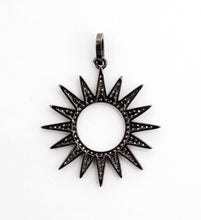 Load image into Gallery viewer, CZ Micro Pave Hollow out Star/Sun Pendant/Charm,Cubic Zirconia Paved Charm, Necklace Bracelet Charm Pendant, 33x36mm,sku#F503