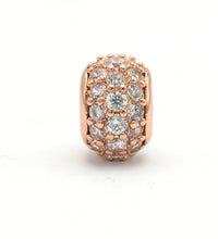 Load image into Gallery viewer, CZ Micro Pave Large Hole Rondelle Beads, Cubic Zirconia Pave Beads, 6mm/8mm/10mm Shamballa Ball beads, CZ Space Beads,sku#G412