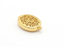 Load image into Gallery viewer, Mystic Drusy Oval Connector, Large Bezel Druzy Connector Charm, Gold/Silver Finish, Turquoise/Pink/Gold/Blue, 13x22mm,SKU#V28