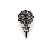 Load image into Gallery viewer, CZ Micro Pave Filigree Large Ball Pendant with Clasp, Cubic Zirconia Paved Charm,Necklace Bracelet Pendant, 28x20mm,sku#F528