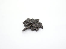 Load image into Gallery viewer, Black CZ Pave On Black Micro Pave Lotus Pendant/Charm,Cubic Zirconia Pendant,Fashion Jewelry Findings, 25x25mm, sku#F530