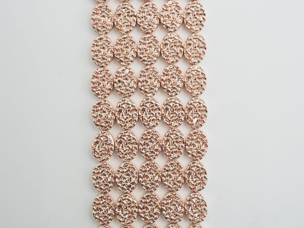 DRUZY Style Natural Light Rose Gold Hematite, 10x14mm, S105