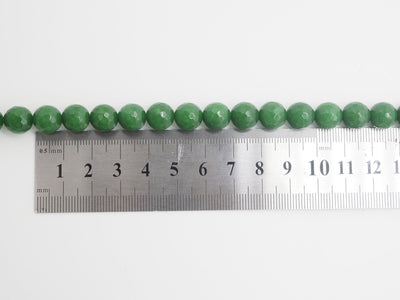 Natural Faceted Emerald Jade beads, 15.5