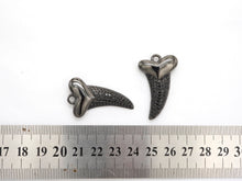 Load image into Gallery viewer, Black CZ Pave On Black Micro Pave Horn With Heart Pendant/Charm,Cubic Zirconia Pendant,Fashion Jewelry Findings, 22x37mm, sku#F536