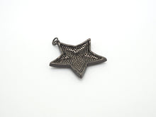 Load image into Gallery viewer, Black CZ Pave On Black Micro Pave Five Point Star Pendant/Charm,Cubic Zirconia Pendant,Fashion Jewelry Findings, 31x32mm, sku#F538