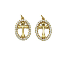 Load image into Gallery viewer, CZ Cross Charm, Sku#JL89