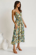 Load image into Gallery viewer, Women New Printed Wooden Ear Suspender Dress