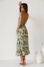 Load image into Gallery viewer, Women New Printed Wooden Ear Suspender Dress