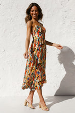 Load image into Gallery viewer, Women New Printed Wooden Ear Suspender Dress
