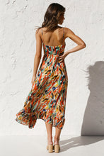 Load image into Gallery viewer, Women New Printed Wooden Ear Suspender Dress