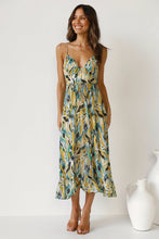 Load image into Gallery viewer, Women New Printed Wooden Ear Suspender Dress