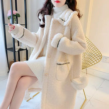 Load image into Gallery viewer, Mid-length Versatile Lamb Wool Women's Coat For Petite