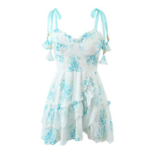 Load image into Gallery viewer, Autumn Embroidered Shoulder Strap Beaded Wooden Ear Printing Slip Dress