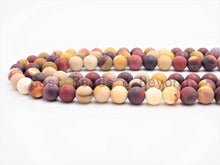 Load image into Gallery viewer, Natural Matt Smooth Round Mookaite beads, SKU#399M