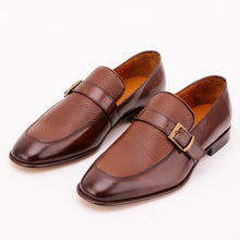 Load image into Gallery viewer, The Marquez Tan Baby Buffalo &amp; Deer Leather Loafer Men Shoe