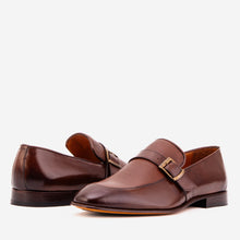 Load image into Gallery viewer, The Marquez Tan Baby Buffalo &amp; Deer Leather Loafer Men Shoe