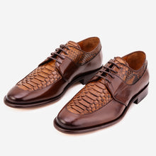 Load image into Gallery viewer, The Arven Tan Python Leather Men Shoe