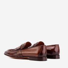 Load image into Gallery viewer, The Dorian Tan Python ; Baby Buffalo Leather Loafer Men Shoe