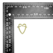 Load image into Gallery viewer, Plain Gold Silver Frame Heart Adjustable Ring, Sku#A378