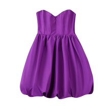 Load image into Gallery viewer, Winter Elegant Tube Top Collar High Waist Mini Puffy Women