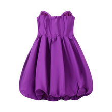 Load image into Gallery viewer, Winter Elegant Tube Top Collar High Waist Mini Puffy Women