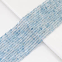 Load image into Gallery viewer, Genuine Aquamarine Faceted Rondelle beads, Sku#U1696