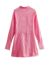 Load image into Gallery viewer, Autumn Women Clothing Surface Jacquard Waist Lace up Office Shirt