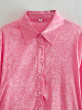 Load image into Gallery viewer, Autumn Women Clothing Surface Jacquard Waist Lace up Office Shirt