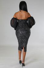 Load image into Gallery viewer, Women Clothing Sexy French Long Sleeve Dress Slim Fit Sequin Hip Tight Sexy
