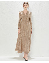 Load image into Gallery viewer, Real Shot New Temperament Goddess Printed Waist Length Dress French Dress