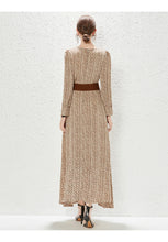Load image into Gallery viewer, Real Shot New Temperament Goddess Printed Waist Length Dress French Dress