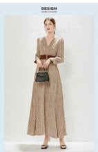 Load image into Gallery viewer, Real Shot New Temperament Goddess Printed Waist Length Dress French Dress