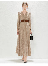 Load image into Gallery viewer, Real Shot New Temperament Goddess Printed Waist Length Dress French Dress