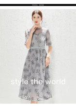 Load image into Gallery viewer, New Grey Gauze Sequin Dress Fashion Lady Temperament Elegant Dress