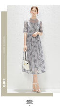 Load image into Gallery viewer, New Grey Gauze Sequin Dress Fashion Lady Temperament Elegant Dress