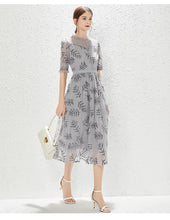 Load image into Gallery viewer, New Grey Gauze Sequin Dress Fashion Lady Temperament Elegant Dress