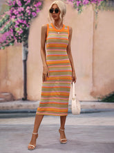 Load image into Gallery viewer, Spring Summer Dress Slim Fit Mixed Color Splicing Pullover Striped Women Knitwear