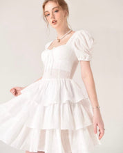 Load image into Gallery viewer, ThreeDimensional Boning Corset Embroidered Waist OnePiece Culotte Women Spring Summer Slimming Pleated Hollow Out Cutout Dress