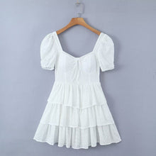 Load image into Gallery viewer, ThreeDimensional Boning Corset Embroidered Waist OnePiece Culotte Women Spring Summer Slimming Pleated Hollow Out Cutout Dress