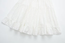 Load image into Gallery viewer, Pure Dignified White Dress Summer Lady Square Collar Mid Length Dress Women