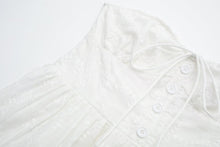 Load image into Gallery viewer, Pure Dignified White Dress Summer Lady Square Collar Mid Length Dress Women