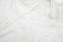 Load image into Gallery viewer, Pure Dignified White Dress Summer Lady Square Collar Mid Length Dress Women